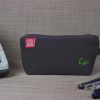 Personalized Canvas Makeup Pouch Customized Cosmetic Bag Monogrammed Pencil Case with Initials Embroidered Travel Organizer Bridesmaid Gift Dark Gray