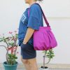 Womens shoulder satchel with gathered detail and customizable length, bolsa de hombro morada con pliegues para mujer, lila Umhangetasche mit verstellbarem Riemen, sac a main violet plisse avec bandouliere reglable, borsa a spalla viola pieghettata con tracolla regolabile, paarse schoudertas met verstelbare riem, 紫色肩包, パープルショルダーバッグ, बैंगनी बैग, حقيبة بنفسجية, bolsa roxa transversal, 퍼플 숄더백, chic lavender crossbody with ruched accents for daily use lightweight textile accessoryRetry