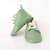 Leather Baby Moccasins Soft Sole Crib Shoes Barefoot Newborn Footwear Padded Insole Unique Shower Gift Breathable Full Grain Leather Booties