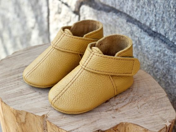yellow mustard genuine leather baby moccasins soft sole fold-over cuff infant shoes yellow mustard genuine leather baby moccasins soft sole fold-over cuff infant shoes