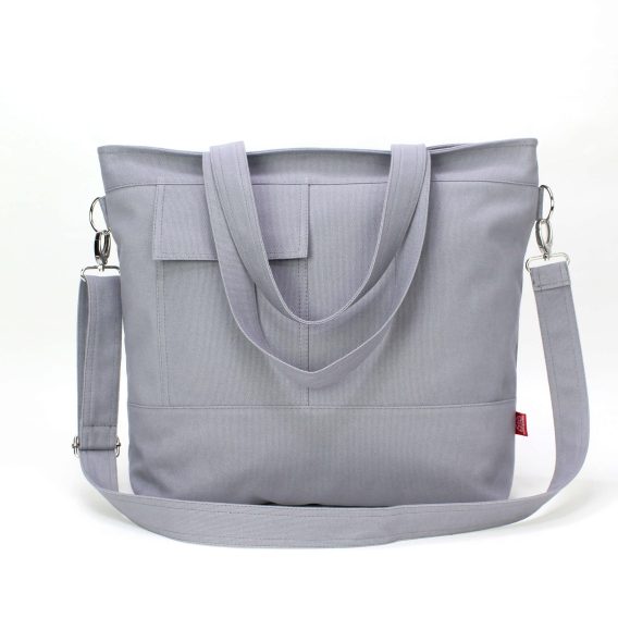 Handmade Light Gray Cotton Canvas Tote Bag with Crossbody Strap, Gri Pamuklu Kanvas Tote Çanta ve Askı, Bolso tote lona gris con bandolera, Graue Canvas Tasche mit Schultergurt, Sac cabas en toile grise avec bandoulière, Borsa tote in tela grigia con tracolla, Grijze katoenen canvas shopper met riem, 灰色帆布托特包带斜挎带, グレー コットン キャンバス トートバッグ, ग्रे कॉटन कैनवास टोट बैग स्ट्रैप के साथ, حقيبة توت قطنية رمادية بحزام كروس, Bolsa tote lona cinza com alça transversal, 그레이 코튼 캔버스 토트백 크로스백