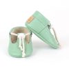 Mint green leather baby shoes Soft sole infant moccasins T-strap toddler crib booties Handmade pre-walker slippers Drawstring natural lace footwear Zapatos de bebé cuero verde menta Mocasines de piel suela blanda Calzado infantil recién nacido Mintgrüne Leder Krabbelschuhe Weiche Baby Lauflernschuhe Handgefertigte Erstlingsschuhe Scarpine neonato pelle verde menta Mocassini bebè suola morbida Chaussons bébé cuir vert menthe Mocassins premier pas souples